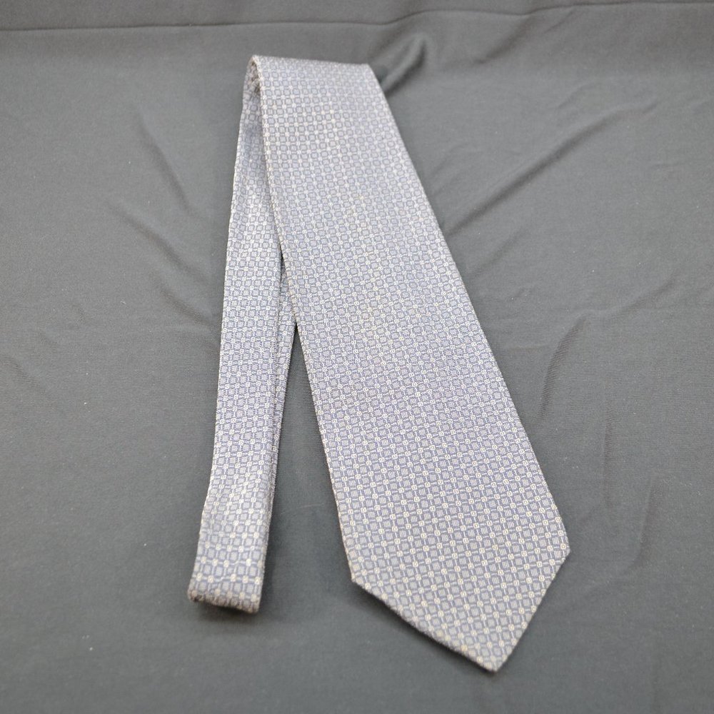Giorgio Armani tie blue/grey geometric pattern